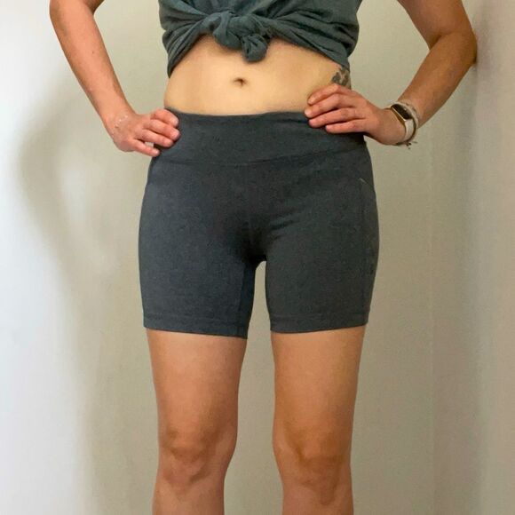 HEAD Gray Spandex Bike Shorts size XS Reflective Spandex Athletic Tennis Running - Picture 1 of 8
